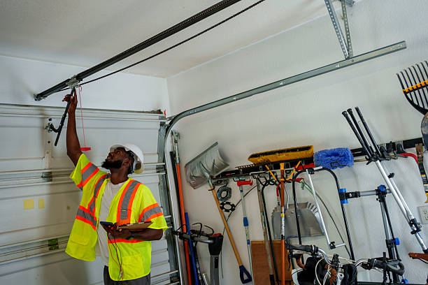 Professional Garage Door Roller Replacement technician working in Laramie, WY